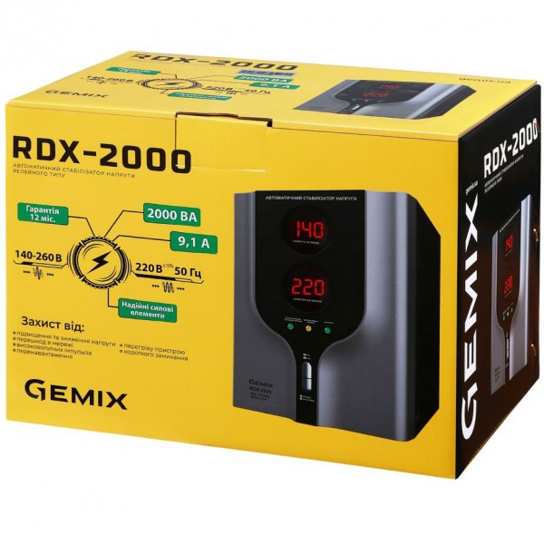 Фото - Стабілізатор напруги Gemix RDX-2000