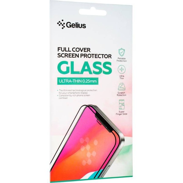 Фото - Защитное стекло для смартфона Gelius Full Cover Ultra-Thin 0.25mm for Xiaomi Redmi 13c/Poco C65 Black (96564)