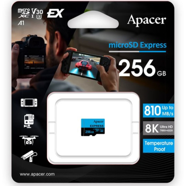 Фото - Карта памяти Apacer microSDXC Express UHS-I U3 V30 A1 256GB (AP256GMCEXG3X17-RA)