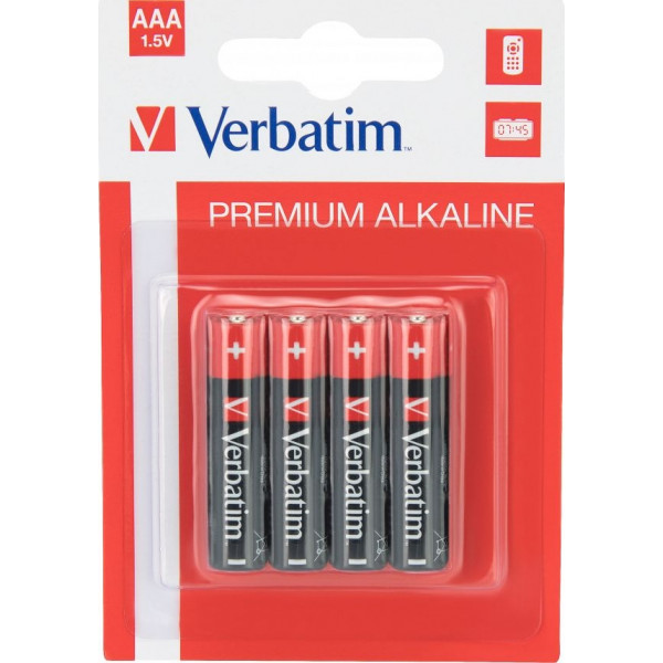 Фото - Батарейка тип AAA Verbatim Alkaline AAA/LR03 BL 4 шт. (49920) Фото - Батарейка тип AAA Verbatim Alkaline AAA/LR03 BL 4 шт. (49920)
