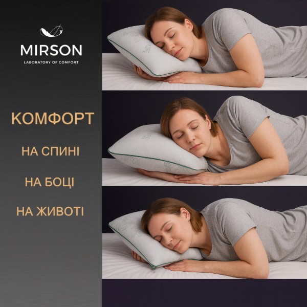 Фото - Подушка ортопедическая MirSon №6079 Green nature Julia WoMen 59х43х10 (2200003262339)
