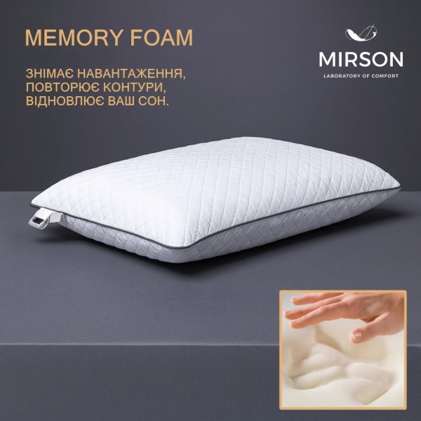 Фото - Подушка ортопедическая MirSon №6083 Steep Line Silver WoMen 59х43х10 (2200003262377)