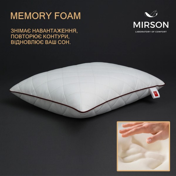 Фото - Подушка ортопедическая MirSon №6084 Steep Line Jojo WoMen 59х43х10 (2200003262384)