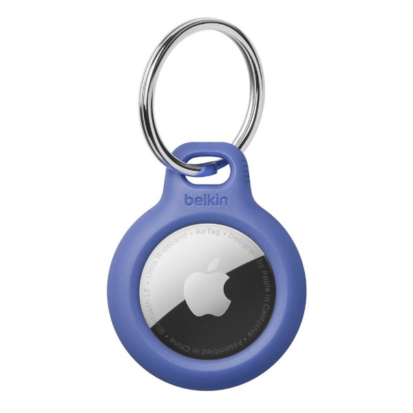Фото - Чехол для беспроводного маяка Belkin Secure Holder with Key Ring AirTag Blue (F8W973BTBLU)