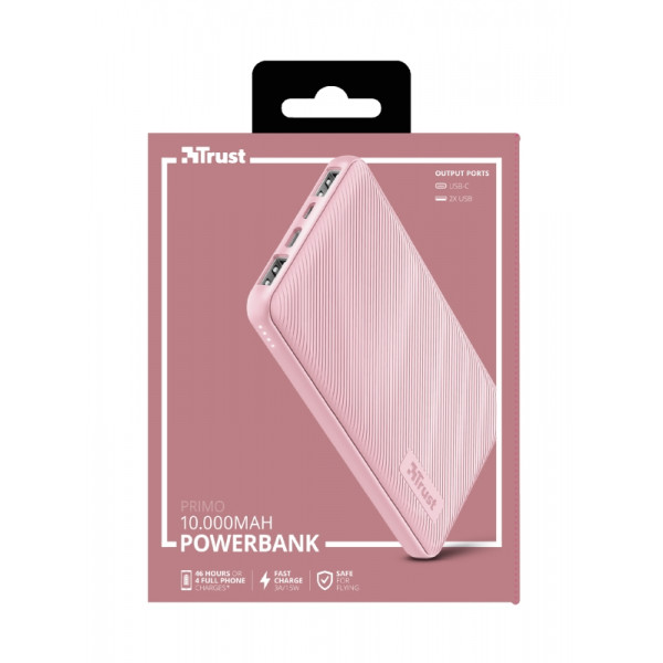 Фото - Батарея мобильная Trust Primo 10000 mAh Pink (23897)