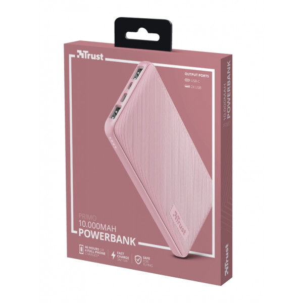 Фото - Батарея мобильная Trust Primo 10000 mAh Pink (23897)