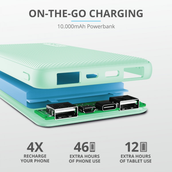 Фото - Батарея мобильная Trust Primo 10000 mAh Mint (23898)