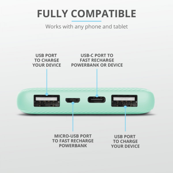 Фото - Батарея мобильная Trust Primo 10000 mAh Mint (23898)