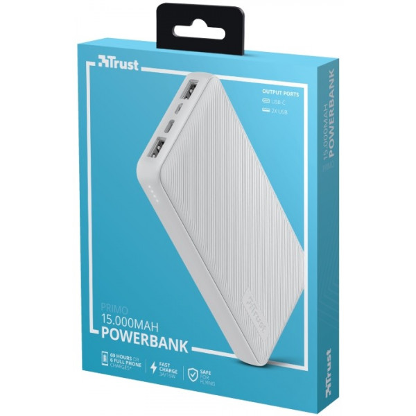 Фото - Батарея мобильная Trust Primo 15000 mAh White (23900)
