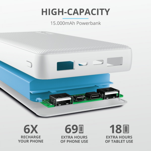 Фото - Батарея мобильная Trust Primo 15000 mAh White (23900)