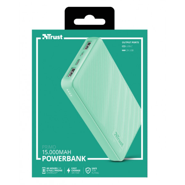 Фото - Батарея мобильная Trust Primo 15000 mAh Mint (23902)