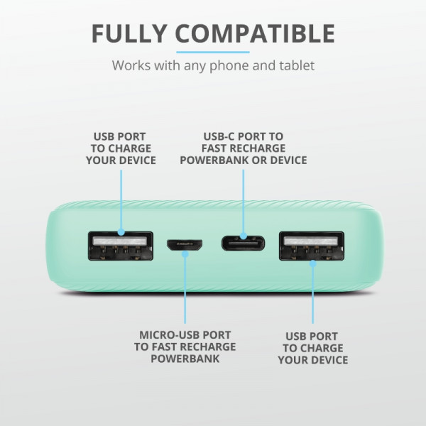 Фото - Батарея мобильная Trust Primo 15000 mAh Mint (23902)
