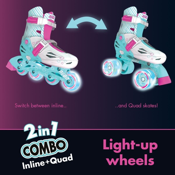 Фото - Ролики Neon Combo Skates Бирюзовый (Размер 34-37)(NT10T4)