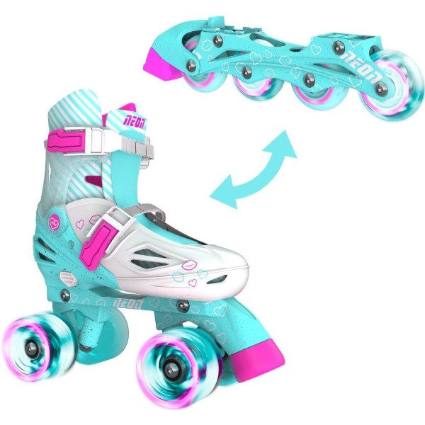 Фото - Ролики Neon Combo Skates Бирюзовый (Размер 34-37)(NT10T4)