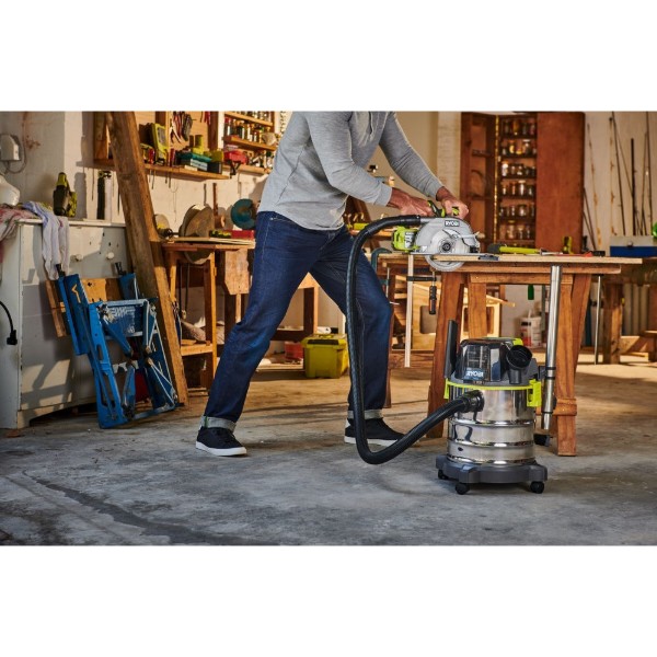 Фото - Пилосос для сухого прибирання без мішка Ryobi R18WDV-0 ONE+ 18В 18л (без АКБ та ЗП)