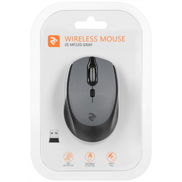 Фото - Миша бездротова 2E MF220 WL Grey (2E-MF220WB)