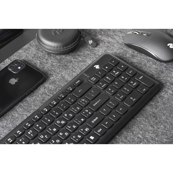 Фото - Клавиатура беспроводная 2E KS230 Slim WL Black (2E-KS230WB)