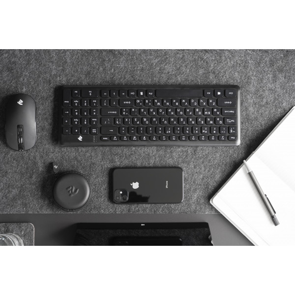 Фото - Клавиатура беспроводная 2E KS230 Slim WL Black (2E-KS230WB)