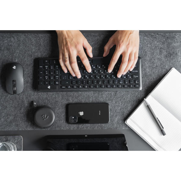 Фото - Клавиатура беспроводная 2E KS230 Slim WL Black (2E-KS230WB)
