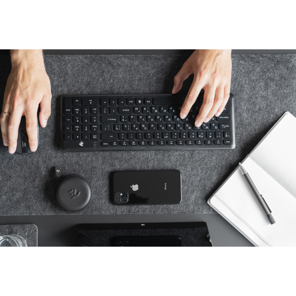 Фото - Клавиатура беспроводная 2E KS230 Slim WL Black (2E-KS230WB)