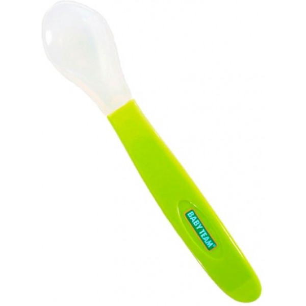 Фото - Дитяча ложечка Baby Team М'яка силіконова ложечка (6102_салатова)
