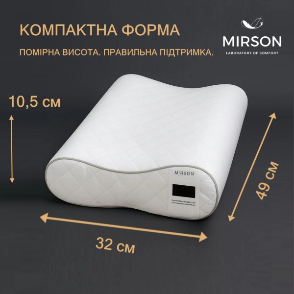 Фото - Подушка ортопедическая MirSon №6104 Steep Line Silver 49х32х10.5 (2200003262582)