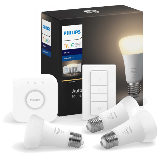 Фото - Розумна лампа Philips Hue White E27 3 шт. (929001821620)