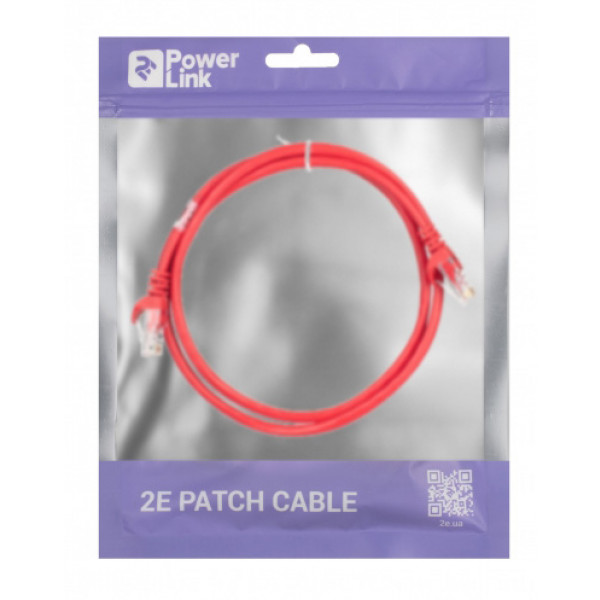 Фото - Кабель патч-корд 2E Cat 5e UTP RJ45 26AWG 1.00 m Red (2E-PC5ECA-100RD)