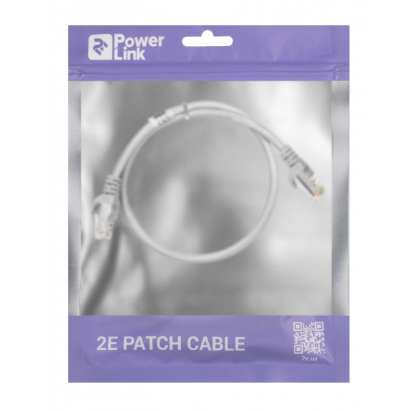 Фото - Кабель патч-корд 2E Cat 5e UTP RJ45 26AWG 0.50 m Grey (2E-PC5ECOP-050GRY)