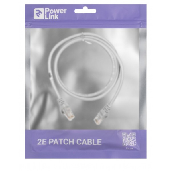 Фото - Кабель патч-корд 2E Cat 5e UTP RJ45 26AWG 1.00 m Grey (2E-PC5ECOP-100GRY)