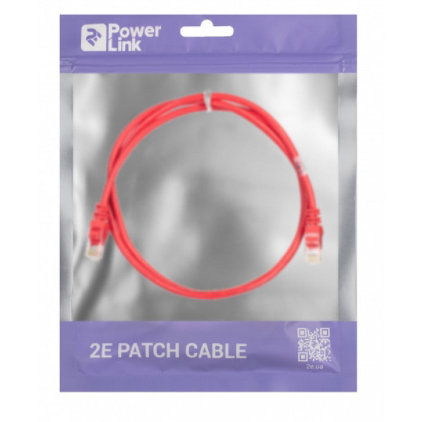 Фото - Кабель патч-корд 2E Cat 5e UTP RJ45 26AWG 1.20 m Red (2E-PC5ECOP-120RD)