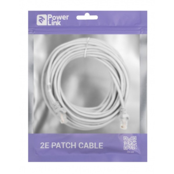 Фото - Кабель патч-корд 2E Cat 5e UTP RJ45 26AWG 10.00 m Grey (2E-PC5ECOP-1000GRY)