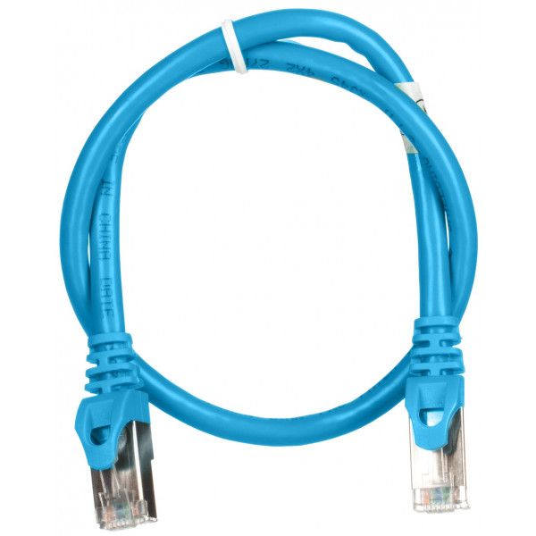 Фото - Кабель патч-корд 2E Cat 6 S-FTP RJ45 4Х2 27AWG 0.50 m Blue (2E-PC6SFTPCOP-050BL)