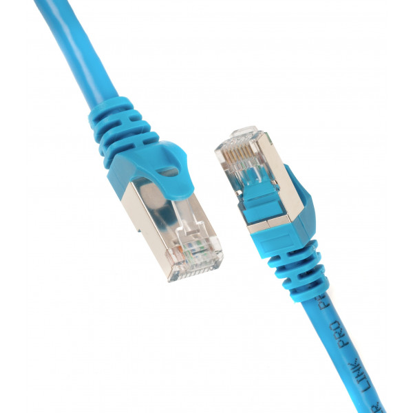 Фото - Кабель патч-корд 2E Cat 6 S-FTP RJ45 4Х2 27AWG 0.50 m Blue (2E-PC6SFTPCOP-050BL)