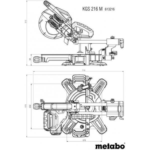 Фото - Пила торцевая Metabo KGS 216 M (613216000)