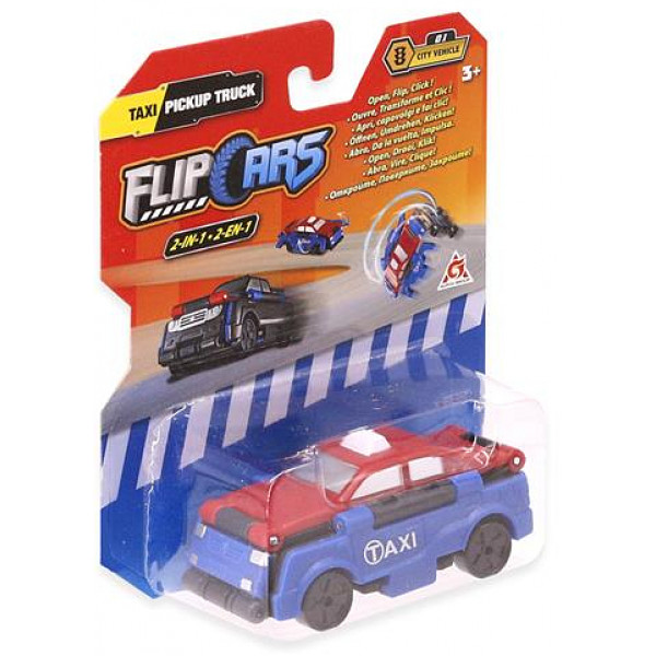 Фото - Машинка-трансформер Flip Cars 2 в 1 Такси и Пикап (EU463875-09)