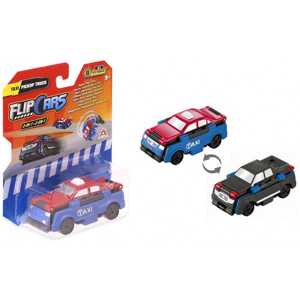 Фото - Машинка-трансформер Flip Cars 2 в 1 Такси и Пикап (EU463875-09)