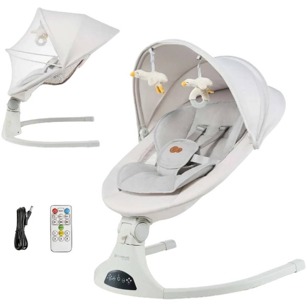 Фото - Крісло-гойдалка Kinderkraft Tulsy Beige (KBTULS00BEG0000)