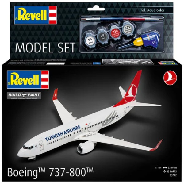Фото - Набор для моделирования техники Revell набор Самолет Boeing 737-800 Turkish Airlines (RVL-63772)