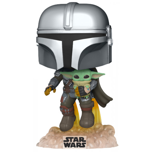Фото - Колекційна фігурка FUNKO POP! Bobble Star Wars Mandalorian Mando Flying w/Jet 50959 (FUN2549817)