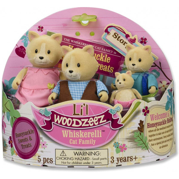Фото - Коллекционные фигурки Li'l Woodzeez Семья Котиков (6156Z)