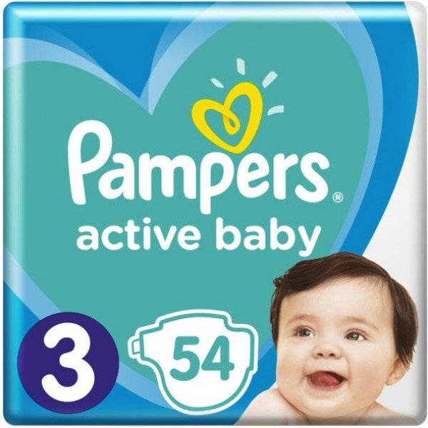 Фото - Одноразовые подгузники Pampers Active Baby Размер 3 (6-10 кг), 54 шт. (81680802)