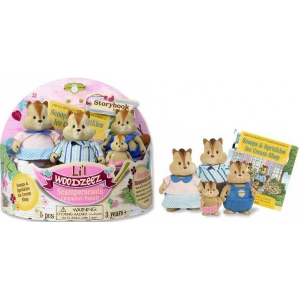 Фото - Коллекционные фигурки Li'l Woodzeez Семья Бурундуков (6158M)