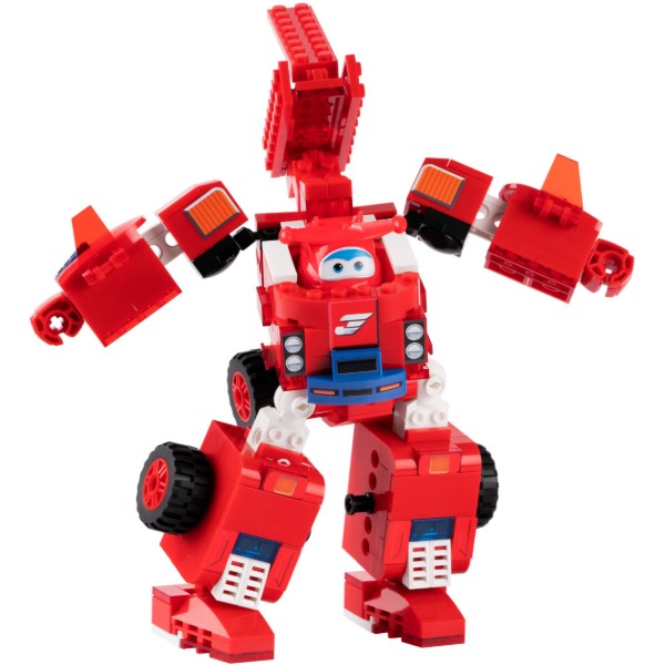 Фото - Пластиковый конструктор Super Wings Small Blocks 2-in-1 Buildable Transforming Vehicle Jett Джетт (EU385005)