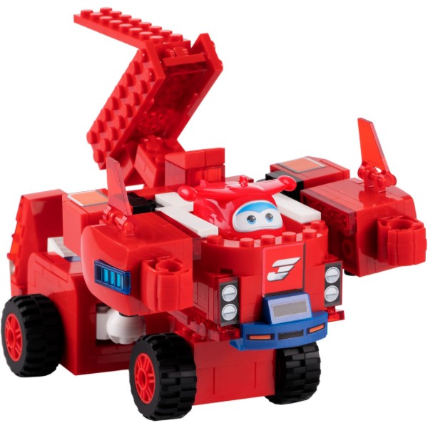 Фото - Пластиковый конструктор Super Wings Small Blocks 2-in-1 Buildable Transforming Vehicle Jett Джетт (EU385005)