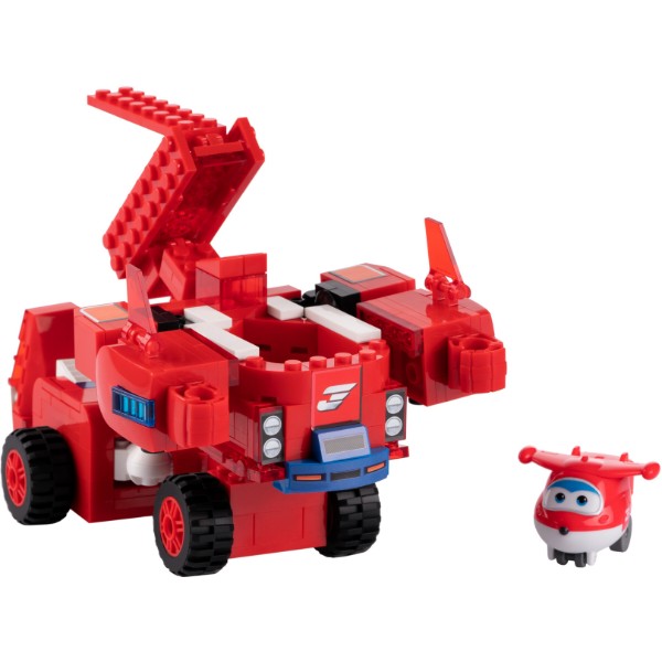 Фото - Пластиковый конструктор Super Wings Small Blocks 2-in-1 Buildable Transforming Vehicle Jett Джетт (EU385005)