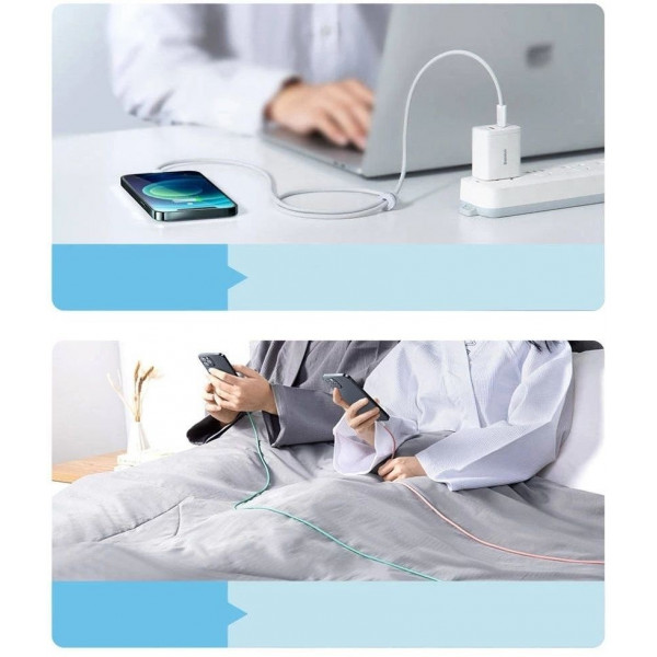 Фото - Кабель Baseus Type-C to Lightning 20W 2m (CALD000102) White