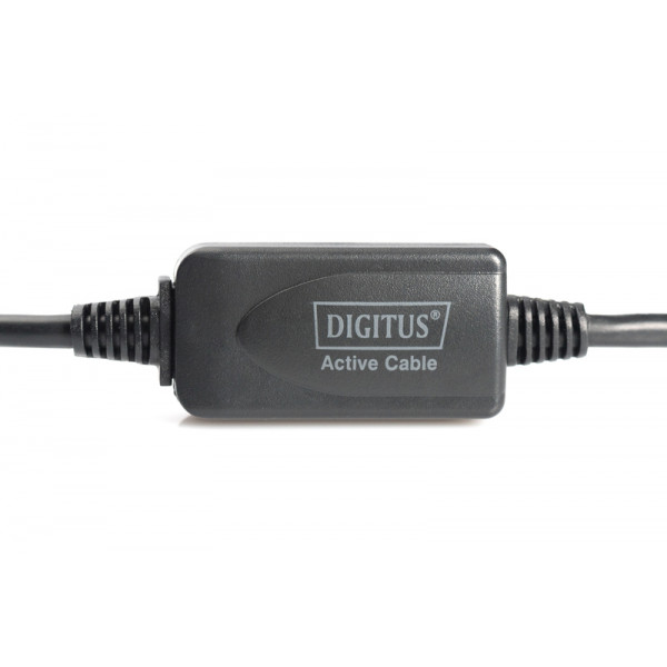 Фото - Кабель USB type A - USB type A Digitus USB 2.0 Active Cable, A/M-A/F 15m Black (DA-73101)