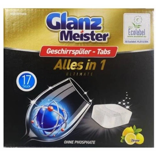 Фото - Таблетка для посудомоечной машины Glanz Meister Alles in 1 17 шт. (4260418935028)