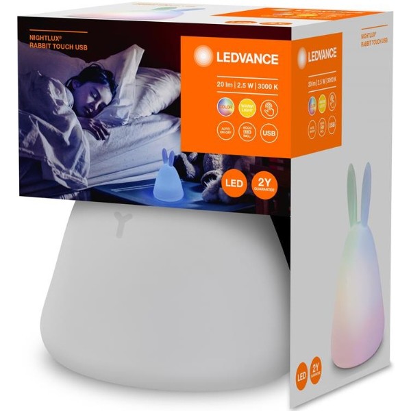 Фото - Нічник дитячий Ledvance NightLux Touch Rabbit LED 2.5W (4058075602113)
